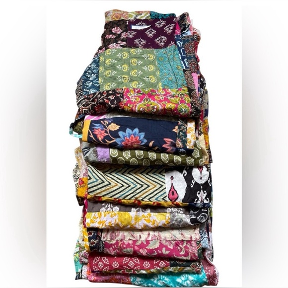 KATHMANDU IMPORTS COLORFUL BOHEMIAN PATCHWORK HAREM JUMPSUIT OVERALLS OS NEW - Picture 3 of 11